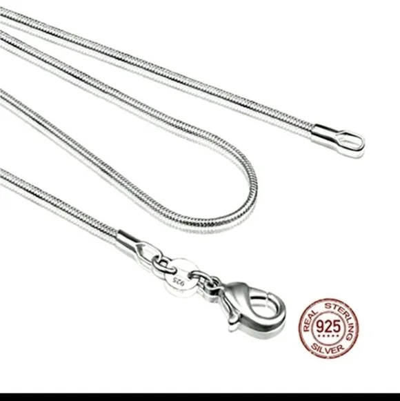 1MM NEW 925 STERLING SKINNY SILVER ROUND SNAKE CHAIN NECKLACE 18" - Picture 8 of 13